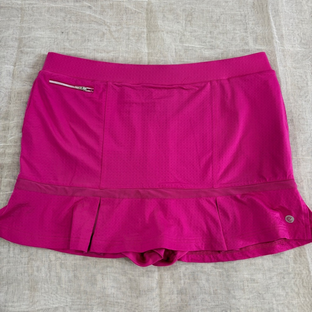 Bette & Court Pink Athletic Skort with Zipper Detail